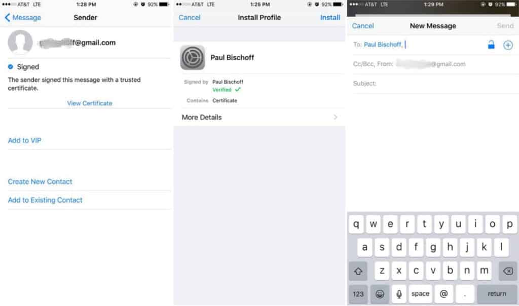 ios email encryption