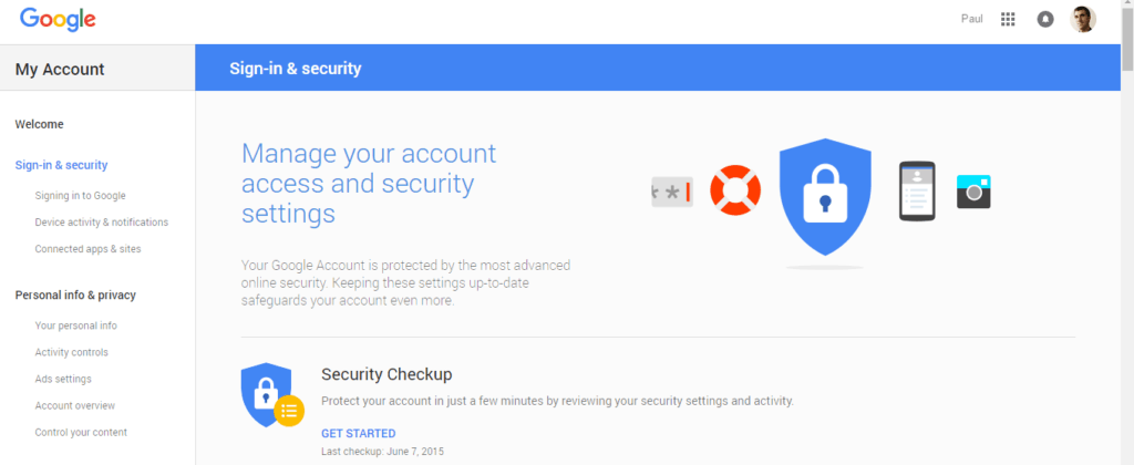 google signin and security