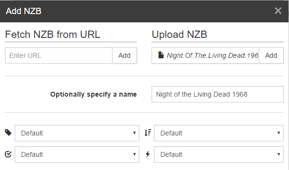 sabnzbd add nzb browse
