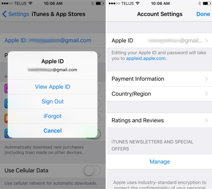 ios itunes apple id