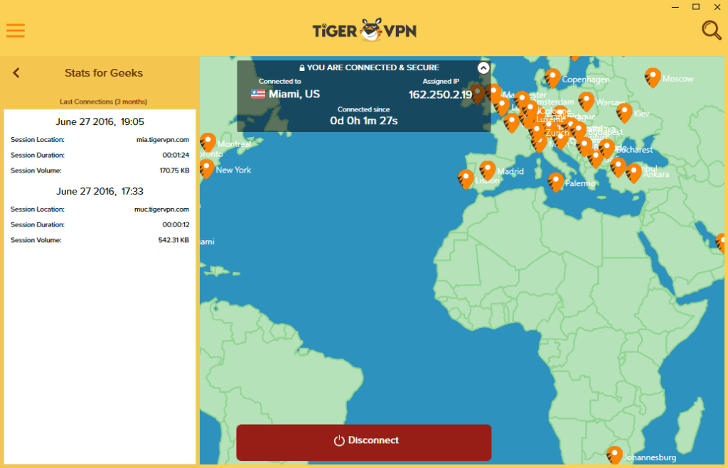 tigervpn stats