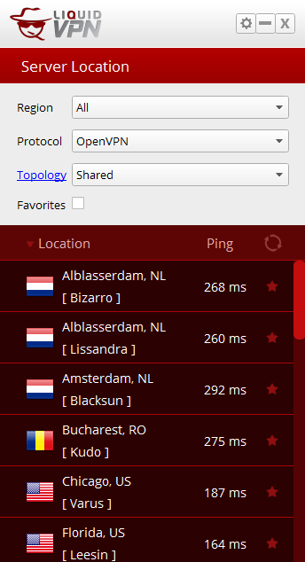 liquidvpn server select