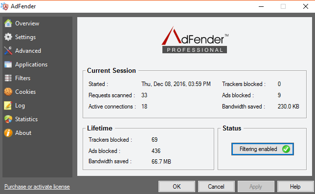Adfender popup blockers