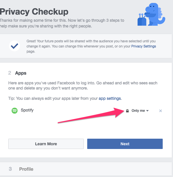 Facebook apps privacy