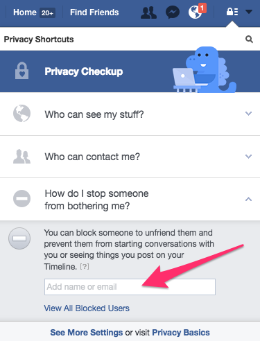 Facebook block user