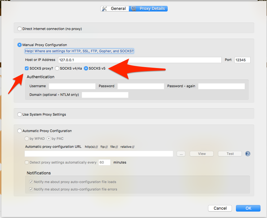 FoxyProxy setup - proxies - proxy details