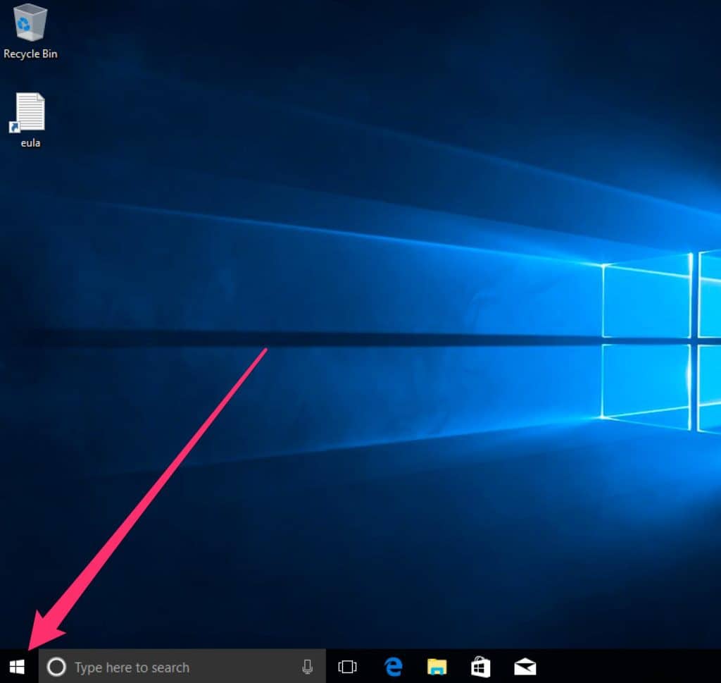 MS 10 start menu