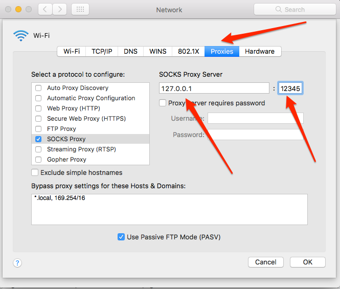 MacOS Set proxy