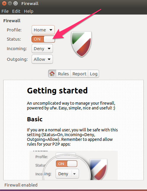 UFW enable