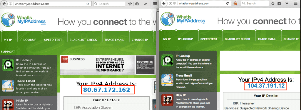 ip address whonix and host