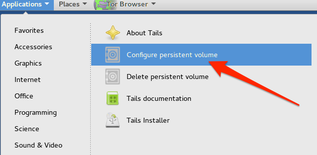 tails create persistent storage