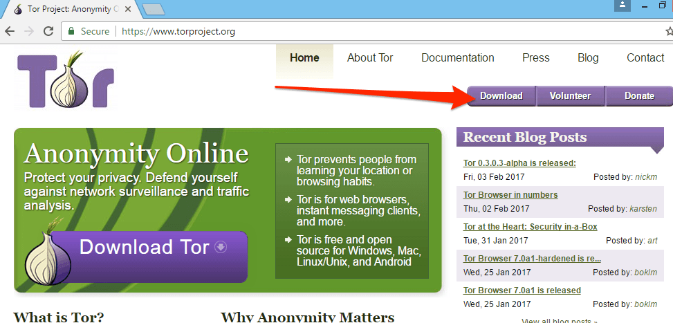 tor website download button