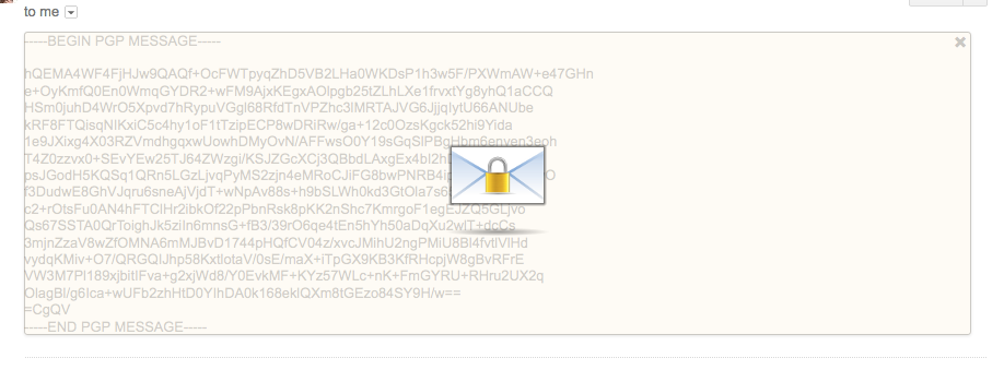 Mailvelope overlay