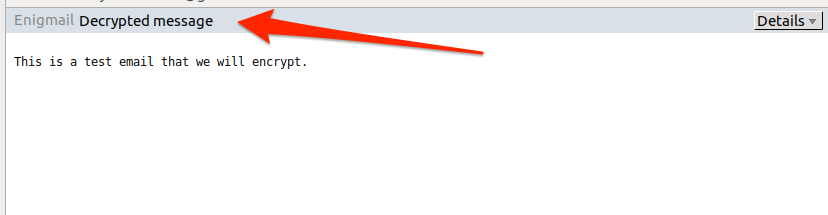 Ubuntu encrypted email title