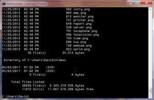 Command “dir”