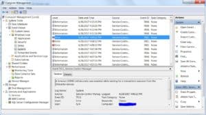 Windows 7 System Log