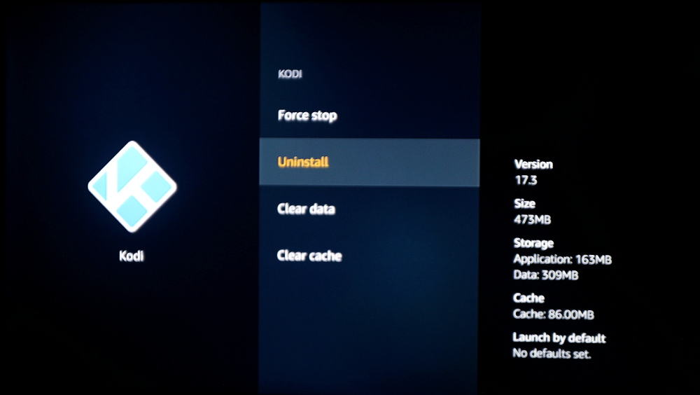kodi fire tv stick uninstall