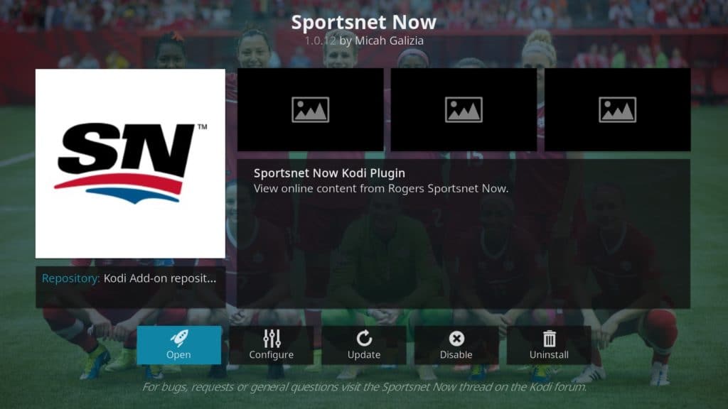 Sports Kodi Addons sportsnet