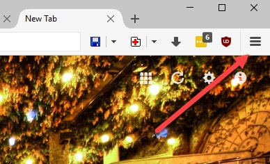 firefox menu button