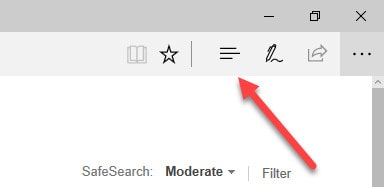 edge menu button