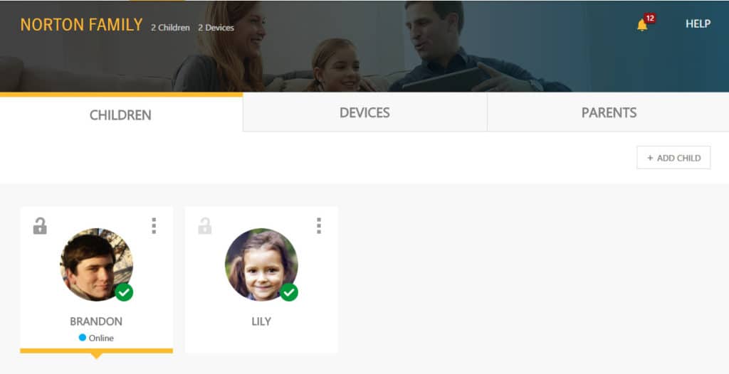 norton family profile setup