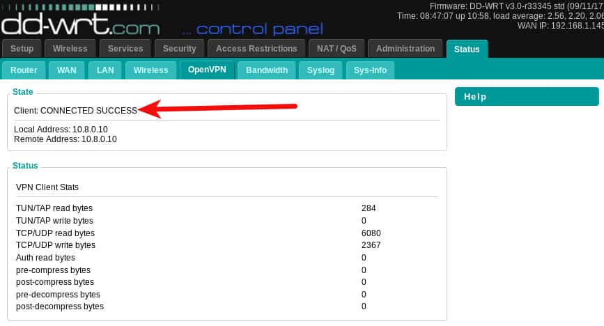 dd-wrt vpn openvpn client success