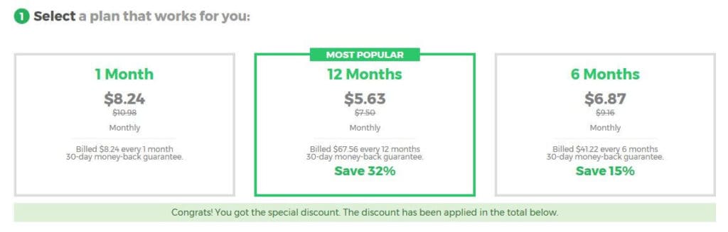 BulletVPN discounted pricing.