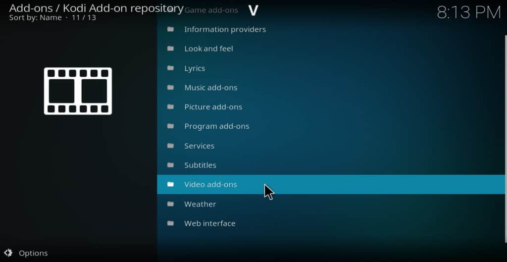 Kodi17 Krypton video addons