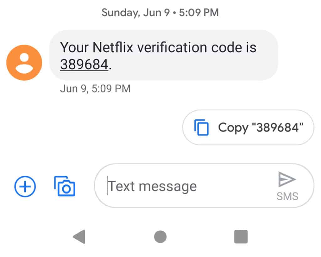 netflix sms 2fa