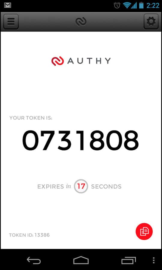Authy authenticator