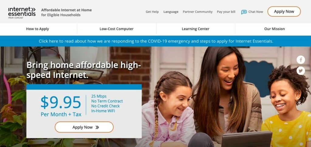 The Comcast Internet Essentials program.