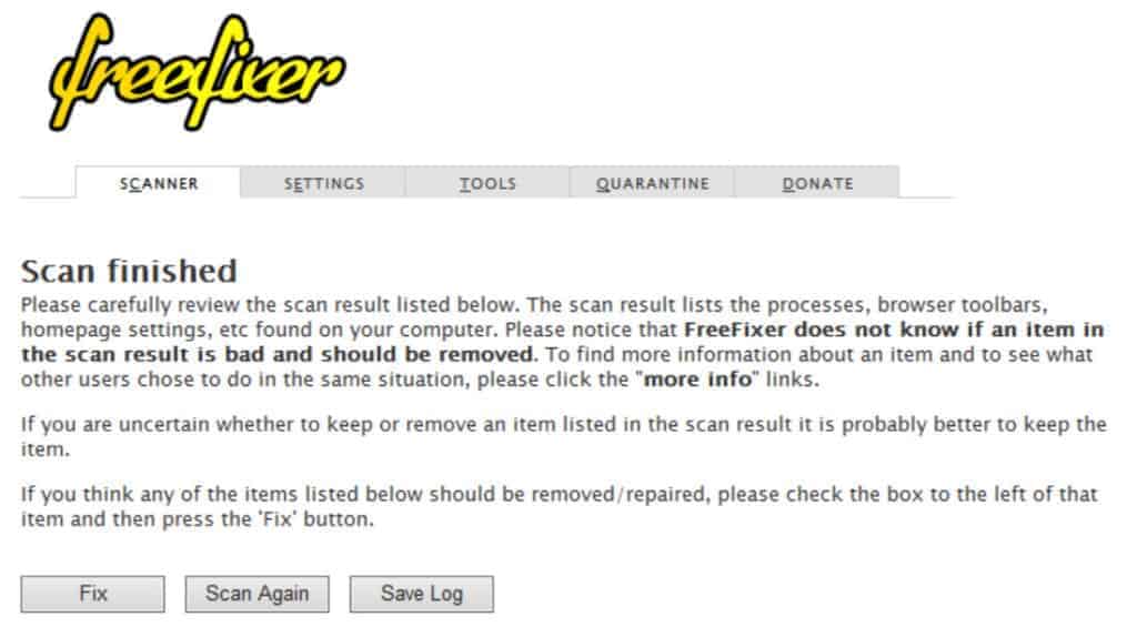 free fixer free malware removal tools