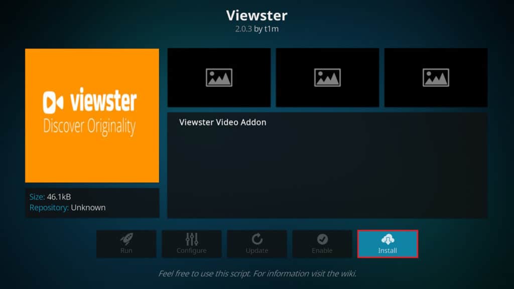 Kodi Viewster information