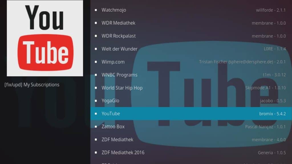 YouTube Kodi Addon - Install 4