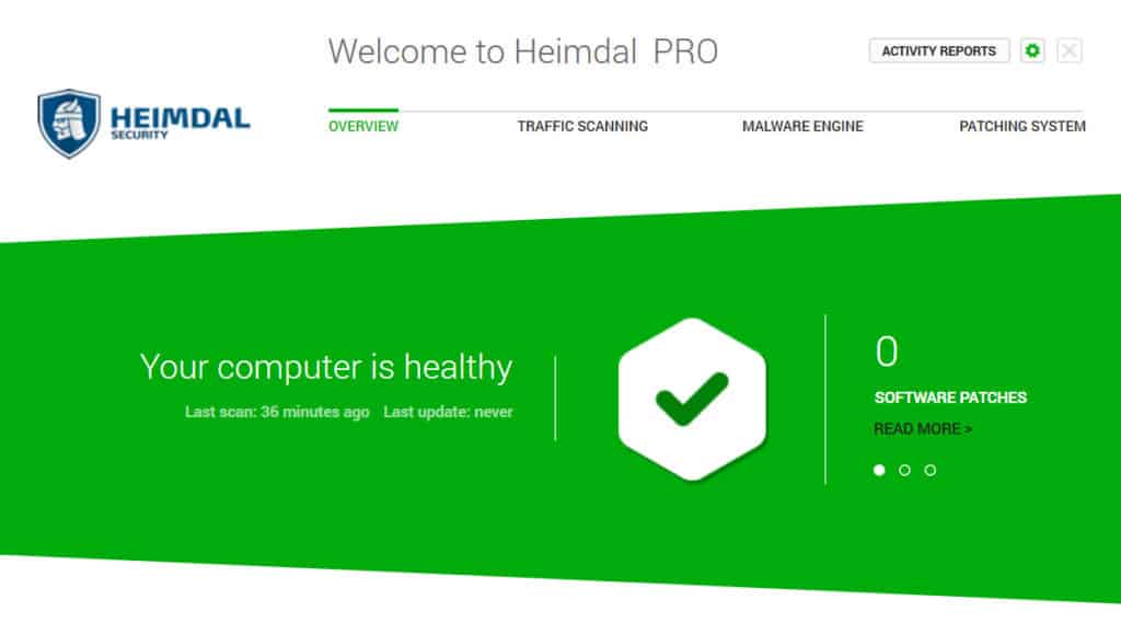 Heimdal PRO interface