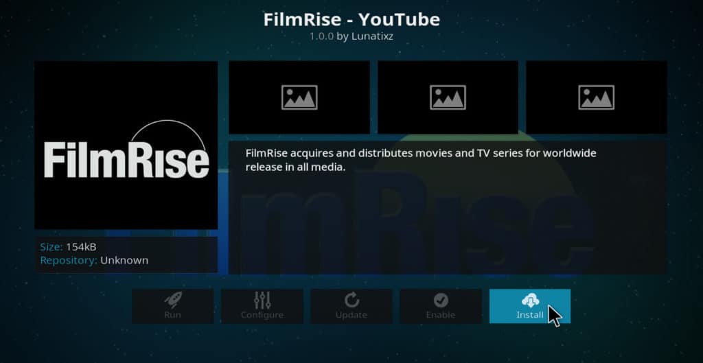 FilmRise Kodi addon install