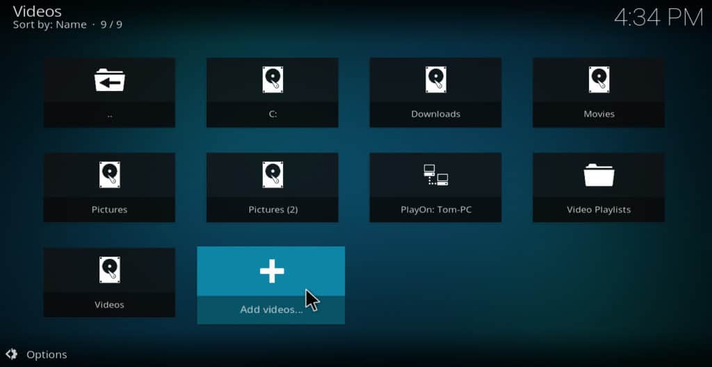 Kodi add videos