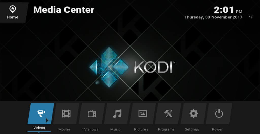 Kodi eminence skin
