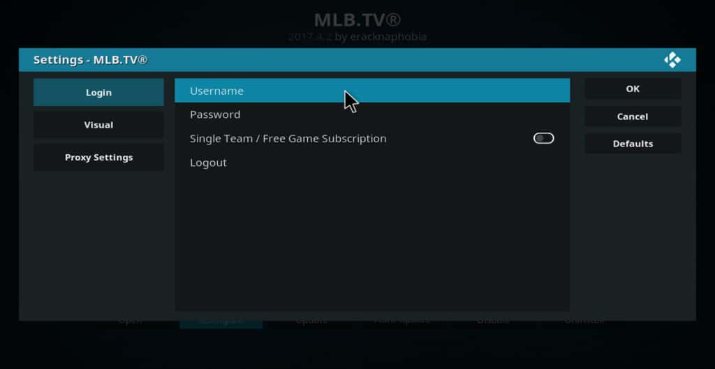 MLB.tv login info