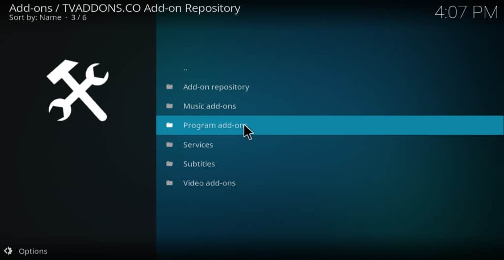 TVAddons program addons