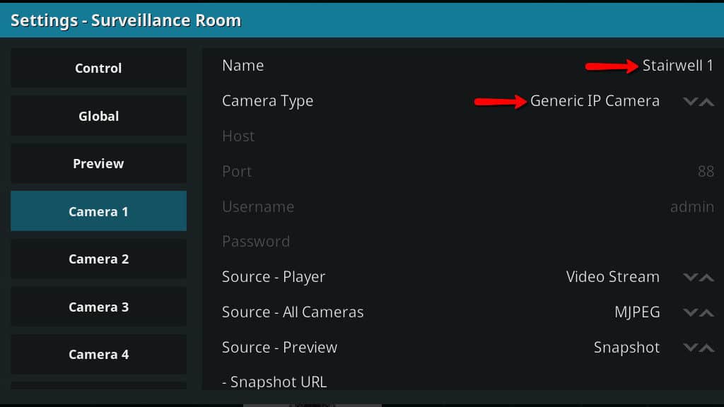 Kodi Security Cameras - Surveillance Room
