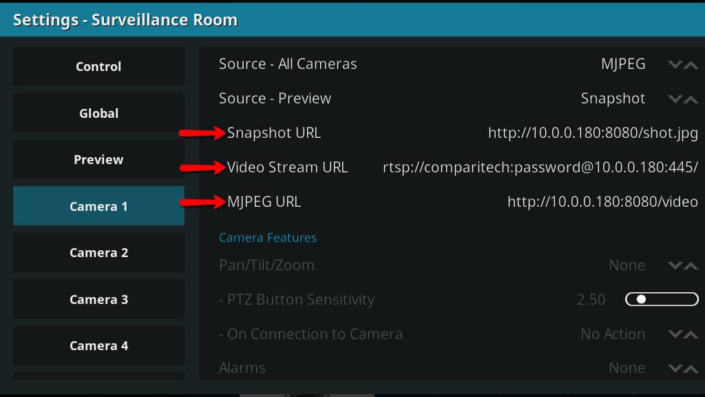 Kodi Security Cameras - Surveillance Room