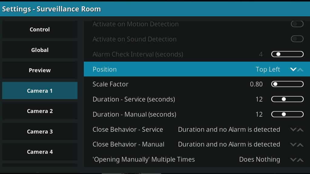 Kodi Security Cameras - Surveillance Room