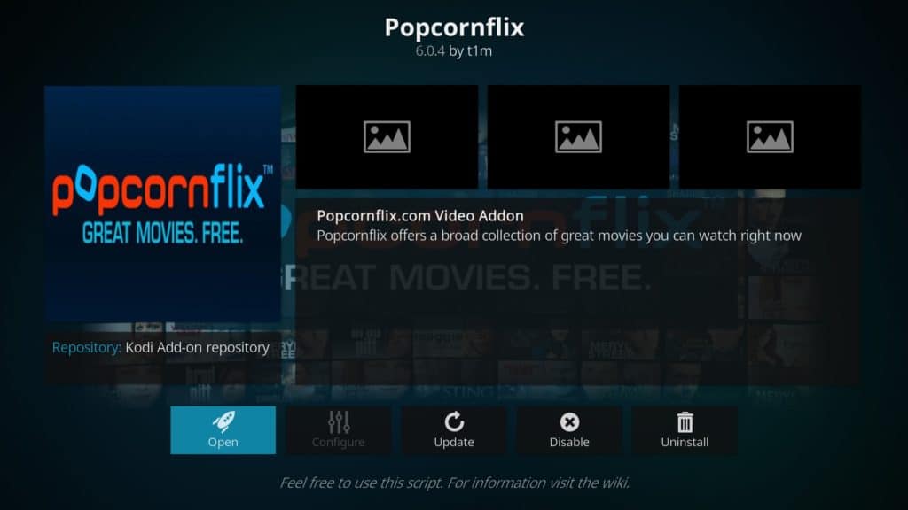 Popcornflix Kodi addon