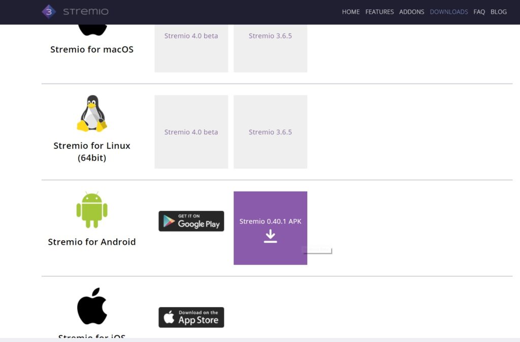 Sideloading Stremio on Android