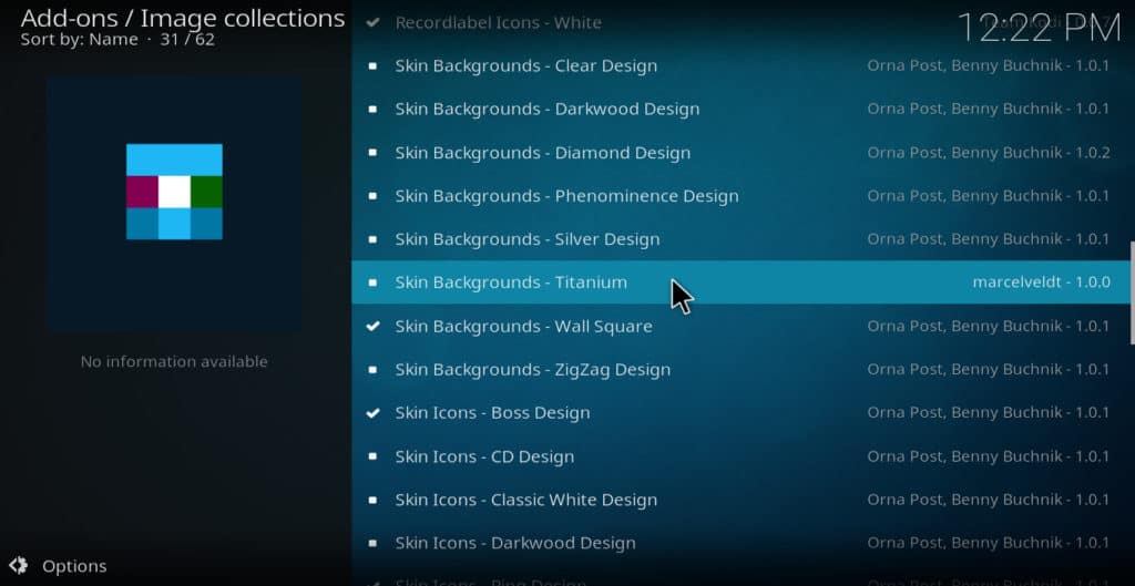 Kodi artwork backgrounds