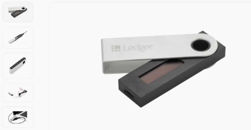 The Ledger Nano S.