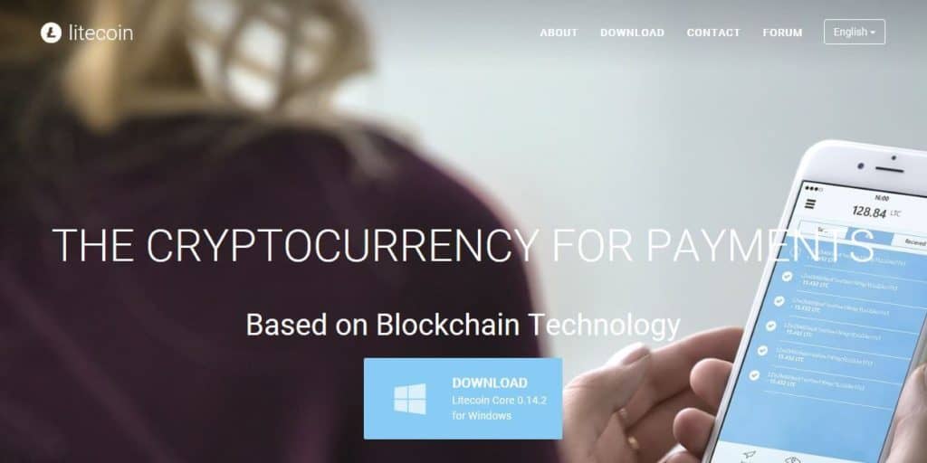 The litecoin homepage.