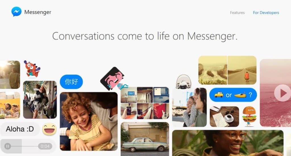 The Messenger information page.