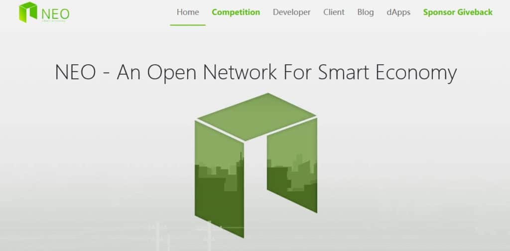 The NEO homepage.